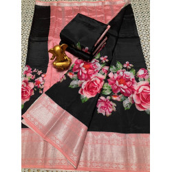 Weavers Silk – Mang Alagiri Pattu - Kanchi Border Digital Print Pattu Saree Weavers Silk – Mang Alagiri Pattu - Kanchi Border Digital Print Pattu Saree