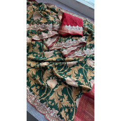 Party wear Munga designer silk saree