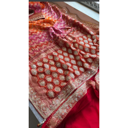 We bring unique and high-quality products Pure Khaddi Georgette with intricate Banarasi weaving to our cherished customers, crafted to celebrate tradition with a touch of luxury