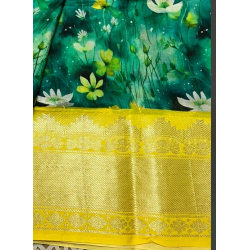 Weavers Silk Mangalagiri Pattu Saree – Kanchi Border Digital Print Edition Weavers Silk Mangalagiri Pattu Saree – Kanchi Border Digital Print Edition