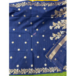 Handloom Linen Jamdhani Silk Saree
