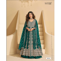 Gulkayra Designer MIRZA – Simar Silk Embroidered Set party wear Gown