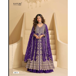Gulkayra Designer MIRZA – Simar Silk Embroidered Set party wear Gown-5811-C