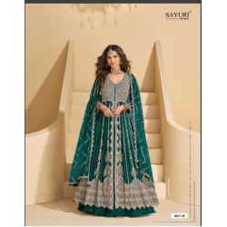 Gulkayra Designer MIRZA – Simar Silk Embroidered Set party wear Gown-5811-E