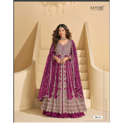 Gulkayra Designer MIRZA – Simar Silk Embroidered Set party wear Gown-5811-D