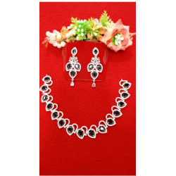 Gold Plated Ad Stone Studded Handcrafted Jewelry Set-11242025-1