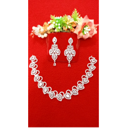 Gold plated Necklace with AD stonework