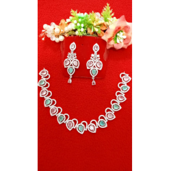 Gold Plated Ad Stone Studded Handcrafted Jewelry Set-11242025-E