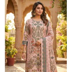 Party wear Readymade Crepe Fabric Kurti, Pant, Dupatta Set -JN-1119-C