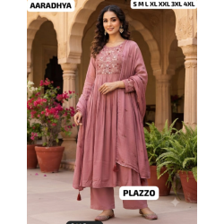 Elevate your wardrobe with AARADHYA, a stunning fusion of traditional artistry and modern-day comfort. Designed for women who love effortless elegance, this ensemble brings luxury to every moment. Elevate your wardrobe with AARADHYA, a stunning fusion of traditional artistry and modern-day comfort. Designed for women who love effortless elegance, this ensemble brings luxury to every moment.