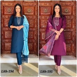 DV enterprise presenting a party wear ready to wear salwar suit with embroidery work -LKH-195